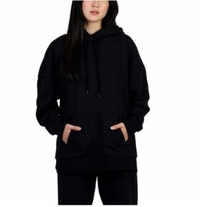 NWT LazyPants Ladies Fleece Oversized Boyfriend Fit Hoodie BLACK winter cozy